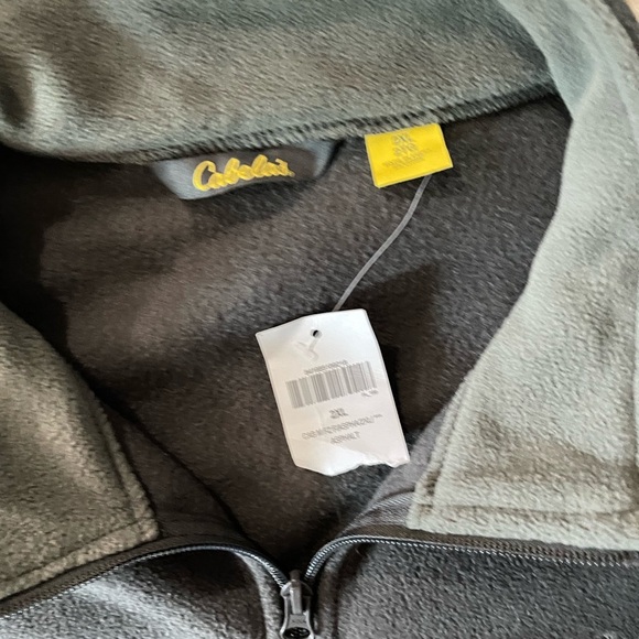 Cabelas Jacket Mens Gray Fleece Full Zip Outdoors Coat. - Picture 4 of 12